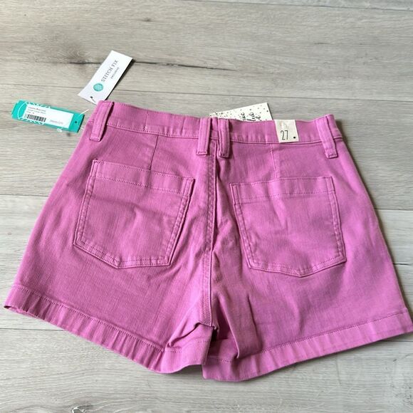 Cosmic Blue Love/Stitch Fix Denim shorts Size 27 in Pink NWT - Picture 5 of 5
